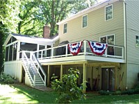 <b>Screened Room and Deck with Stairs to Grade</b>